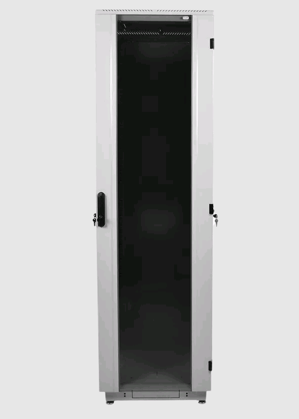 Шкаф телекоммуникационный напольный 42U (600 × 800) дверь стекло